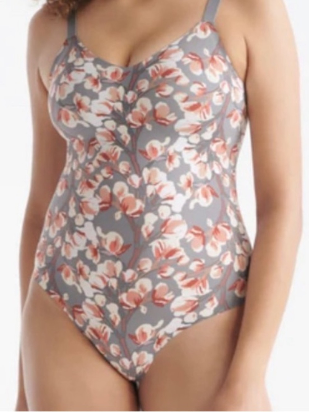 Knix LuxeLift Bodysuit - Full Bust Magnolia Grey Tank Top
